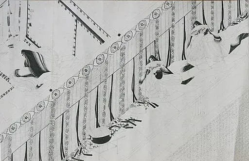 「枕草子絵詞」鎌倉時代末期
登華殿東廂の廊。