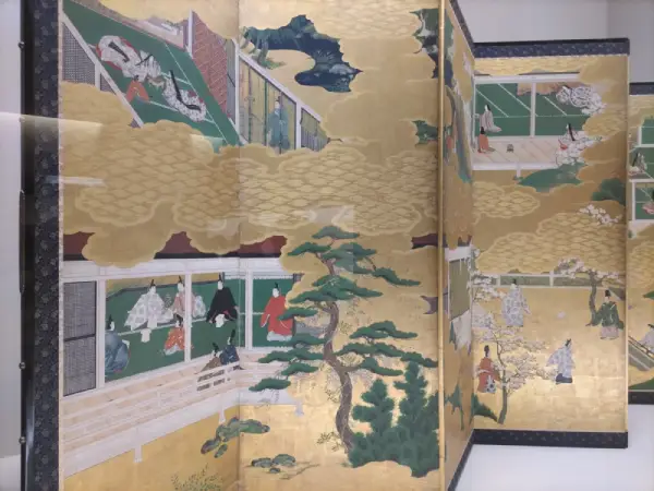 常設展示の『源氏物語図屏風』（江戸時代）徳川美術館