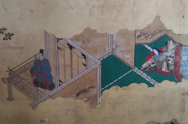 『源氏物語図屏風 紅葉賀』狩野氏信筆 江戸時代